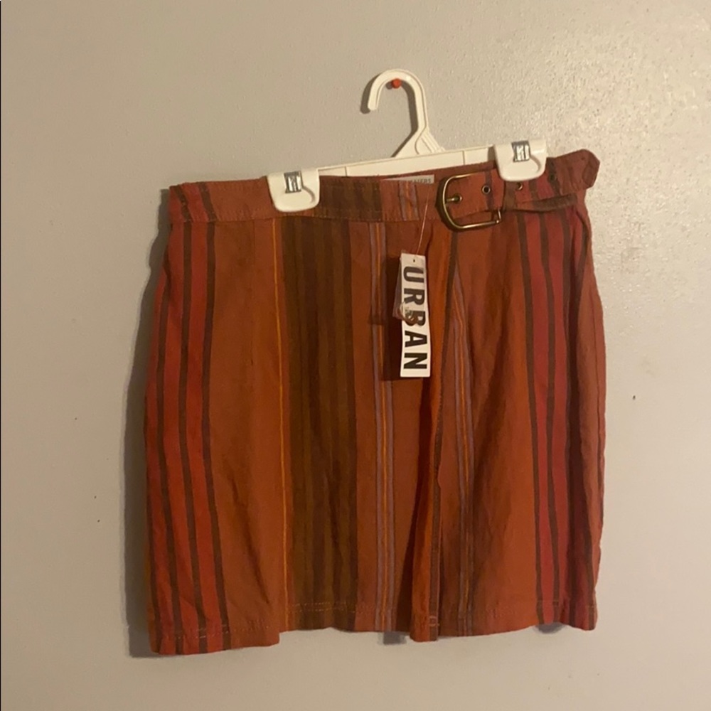 NWT Urban Outfitters Red Striped Skirt